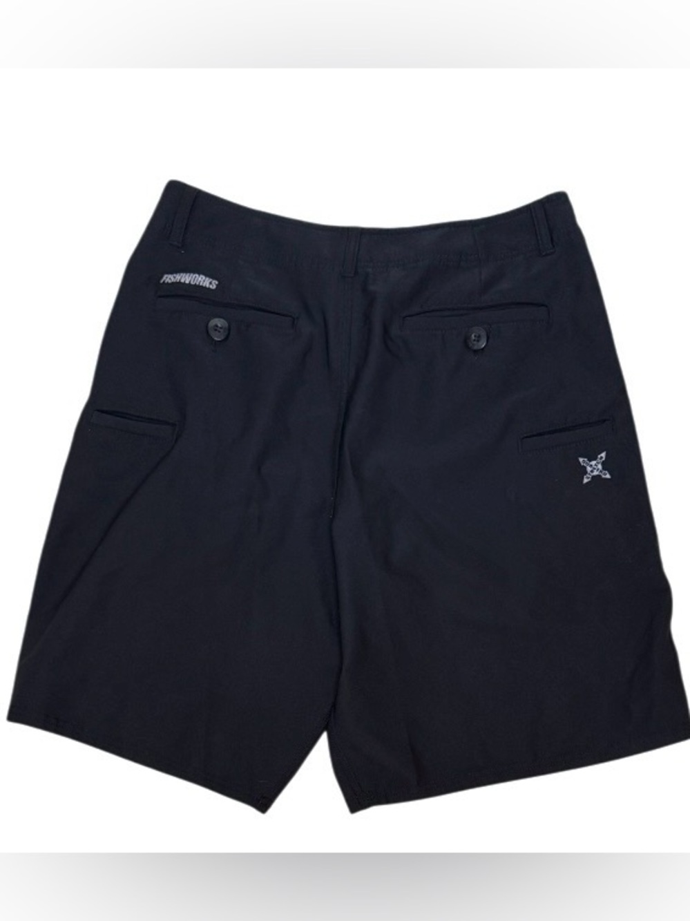 Fishworks Quattro Stretch Men's Fishing Shorts Black Size 32- 10” Inseam - Picture 2 of 9